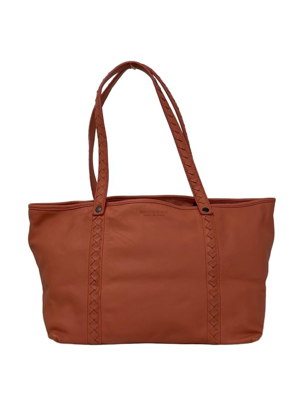 Bottega Veneta Tote Bag Orange Leather